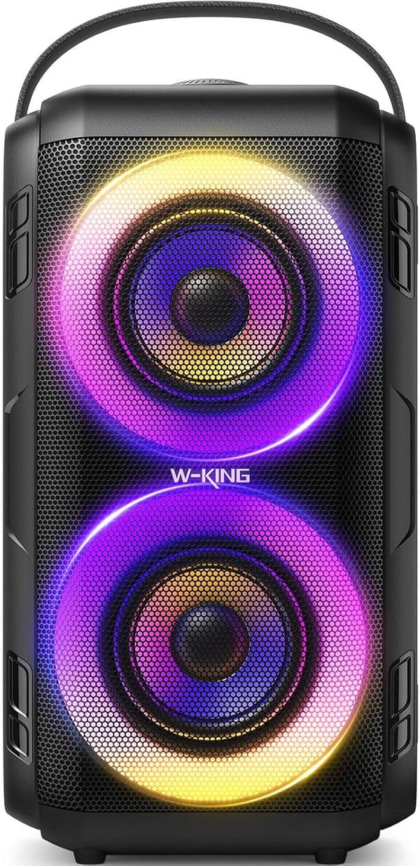 W-KING T9-2 – Enceinte Bluetooth Party Booster avec Lumières LED et Basses Puissantes (Boite ouverte)