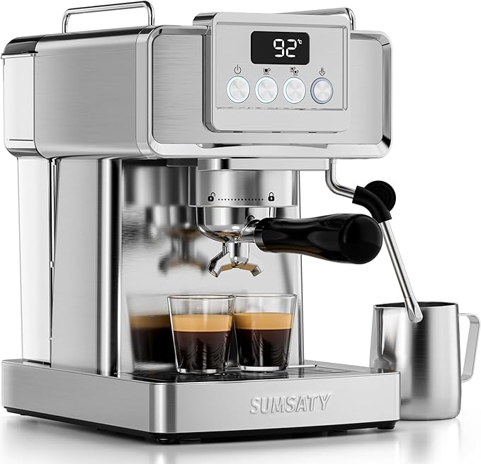 Sumsaty EM3208 – 1350W Espresso Machine with 1.8L Tank (Open Box)