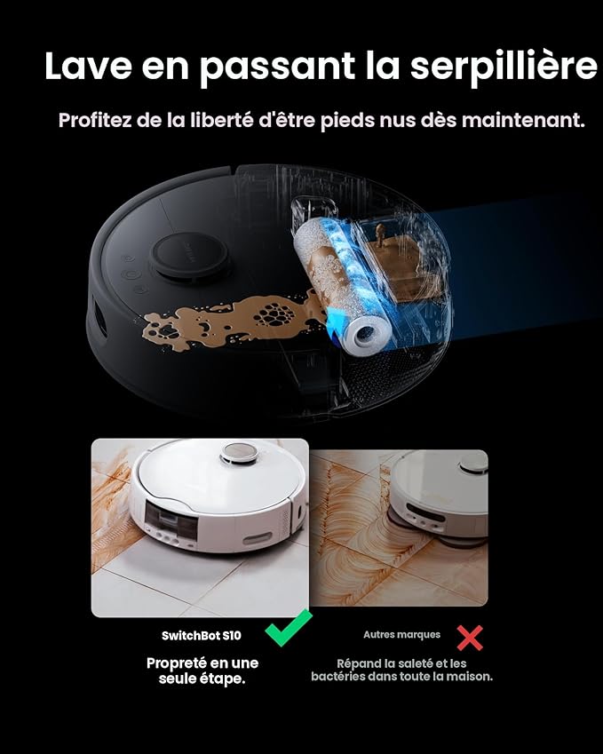 SwitchBot S10 – Smart Robot Vacuum and Mop with Automatic Docking Station (Open Box)