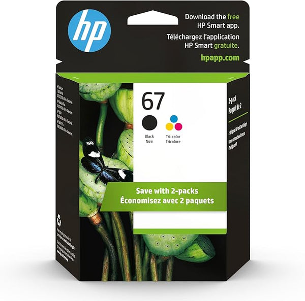 HP 3YP29AN Lot de 2 cartouches d'encre originales compatibles avec HP DeskJet 1255, 2700, 4100 Series, HP Envy 6000, 6400 Series