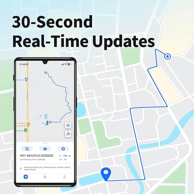 VITALGLOW 4G GPS Tracker – No Subscription Required – SIM Card Included – Real-Time Tracking