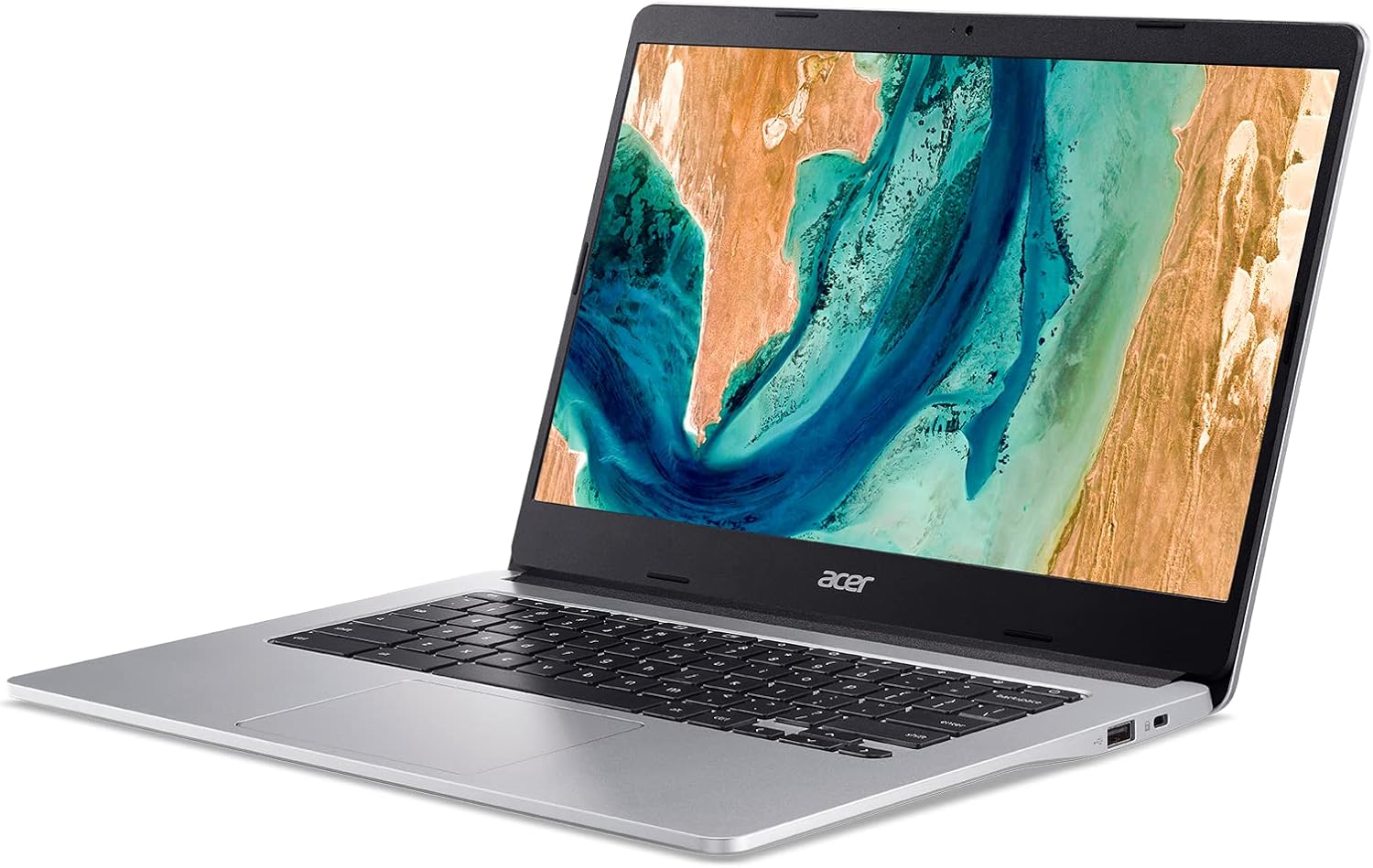 Chromebook Acer CB314 CB314-2H-K5EL, écran 14"" FHD, processeur MediaTek MT8183, 4 Go DDR4, 128 Go eMMC, Chrome OS, couleur argent