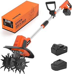 MaxLander 20V Cordless Cultivator – 9-inch Tiller Width, Lightweight &amp; Powerful (Open Box)