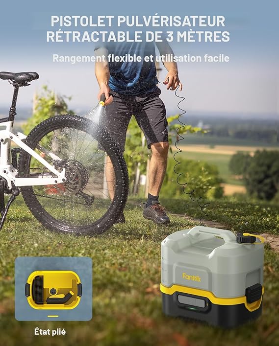 Fanntik NB8 Nano – Cordless Portable Electric High Pressure Sprayer (2.1 L, 3 Batteries) (Open Box)