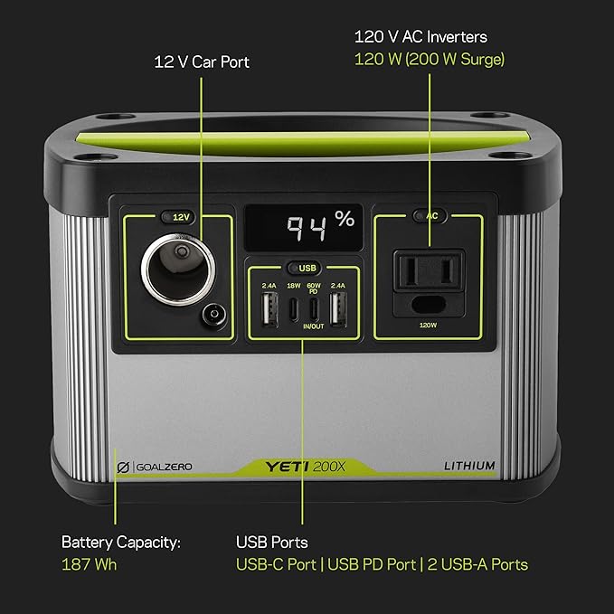 Goal Zero Yeti 200X - Station d'alimentation portable