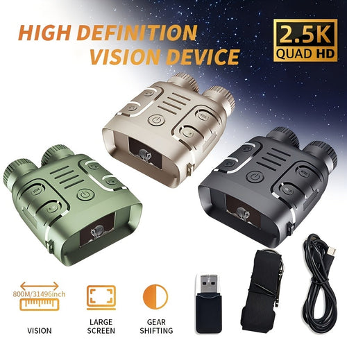 Jumelles de vision nocturne numériques compactes, écran 2,4 po, zoom 10X, 7 niveaux IR