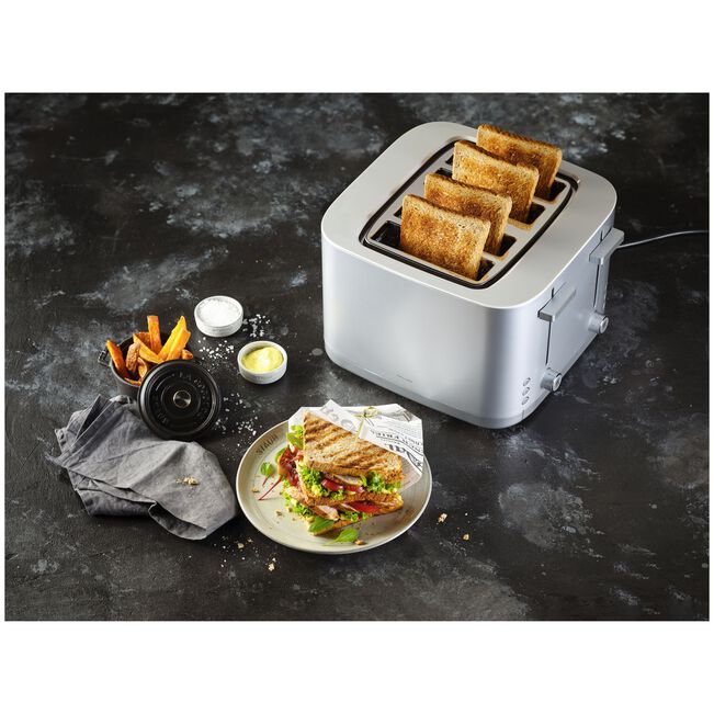 Zwilling Enfinigy Toaster – 4 Long Slices – Modern Design and High Precision (Open Box)