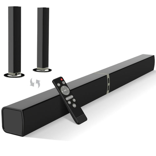 Detachable 31.5 in TV Soundbar with Remote, ARC, Optical and AUX Inputs