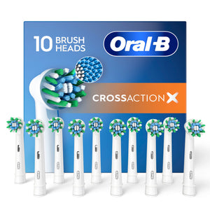 Oral-B CrossAction X – Brossettes de rechange (paquet de 10, atteint plus profond entre les dents)