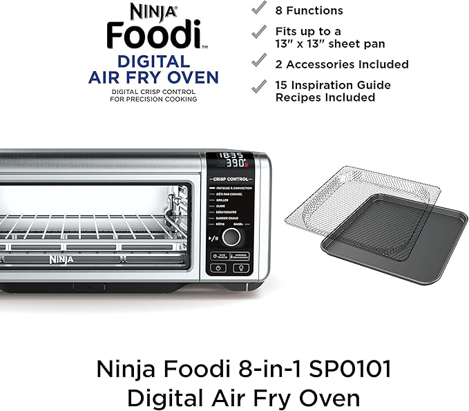 Four à Air Chaud Ninja SP101C Foodi – 1750W, Capacité XL, Acier Inoxydable