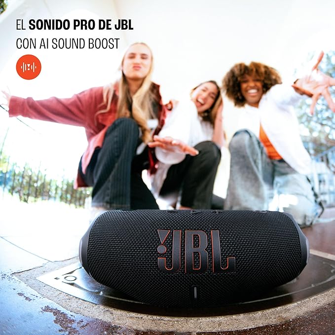 JBL Charge 6 – Waterproof and shockproof portable Bluetooth speaker (Black)