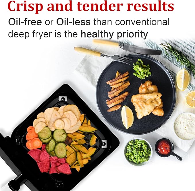Friteuse à Air WHALL 6.2QT – Écran Tactile LED & 12 Fonctions de Cuisson