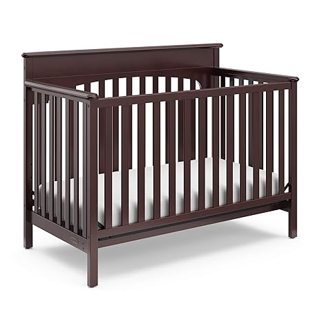 Graco Lauren 5-in-1 Convertible Crib – Lit de Bébé en Bois | Transforme en Lit Twin et Lit Complet