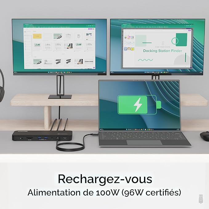 Plugable Thunderbolt 4 Dock – 100W Charging – Single 8K or Dual HDMI 4K