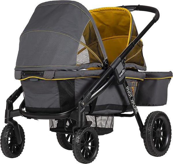 Evenflo Pivot Explore – Poussette-Wagon Tout-Terrain 2-en-1 (Modèle 19162343)