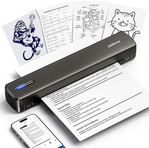 Polono Imprimante Thermique Portable Bluetooth A4 – Sans Encre, Compatible iOS/Android/PC | Boîte ouverte jamais utilisé