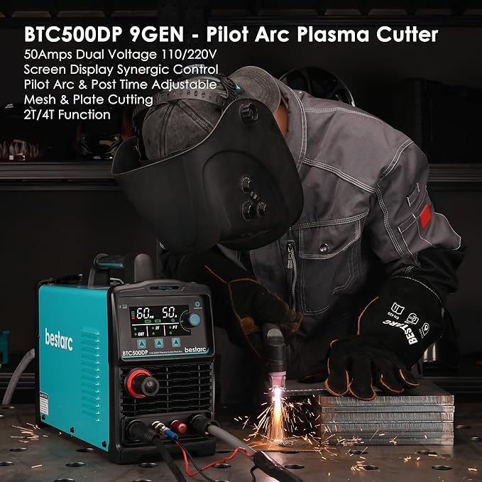 Bestarc BTC500DP 9GEN – 50A 110/220V Plasma Cutter – Pilot Arc HF Technology (Open Box)