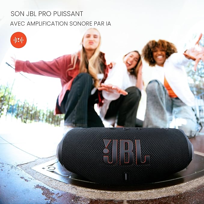 JBL Charge 6 – Waterproof and shockproof portable Bluetooth speaker (Black)
