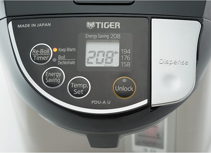 Bouilloire Électrique et Chauffe-Eau Tiger PDU-A40U-K – 4,0 L, Acier Inoxydable Noir (Boite ouverte)
