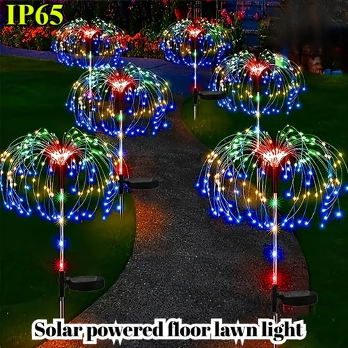 Lumières solaires feu d'artifice, paquet de 2, 120 à 840 DEL, 8 modes, gradation tactile