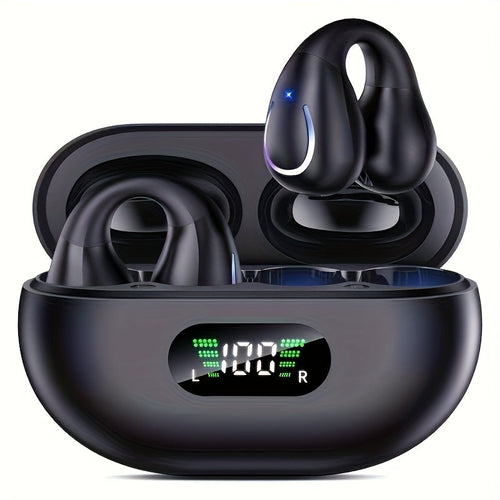 Open-Ear Wireless Earphones Bluetooth 5.4, ENC Calls, Secure Sport Fit