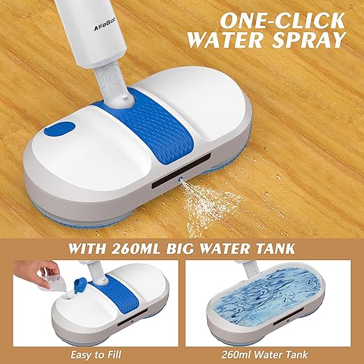 AlfaBot S1 Cordless Electric Broom – Rechargeable, Lightweight &amp; Quiet (Open Box)