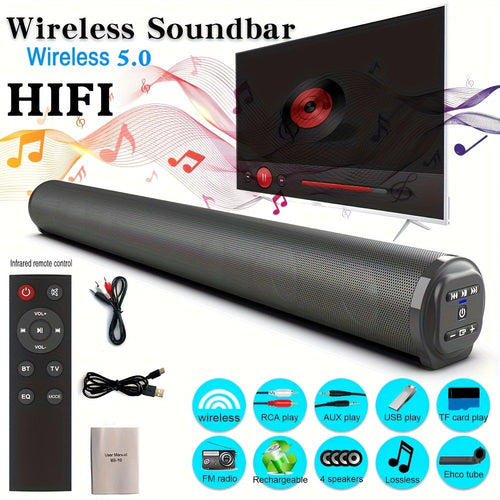 5.2-Channel Home Theater System, TV Soundbar with Wireless Subwoofer and Remote