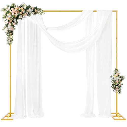 Reusable 8 ft Balloon Arch Stand – Round or Square Backdrop Frame for Weddings and Parties