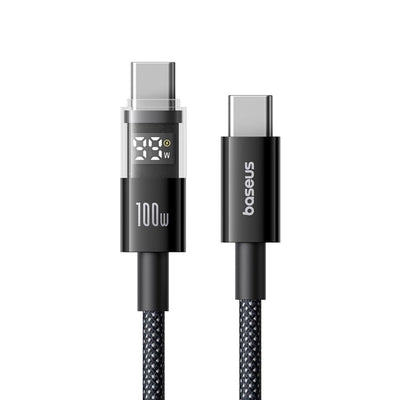 Baseus Display 2 — câble USB-C 100 W avec écran de puissance (1 m)