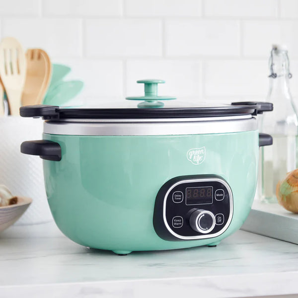 GreenLife Mijoteuse Programmable 6 Pintes en Céramique Antiadhésive – Turquoise