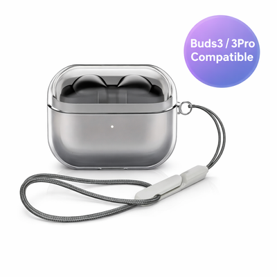 Clear Protective Case with Lanyard — for Samsung Galaxy Buds3 and Buds3 Pro