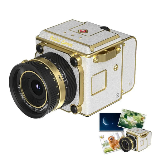Appareil photo numérique rétro « Y2K » — zoom 16×, écran 2"