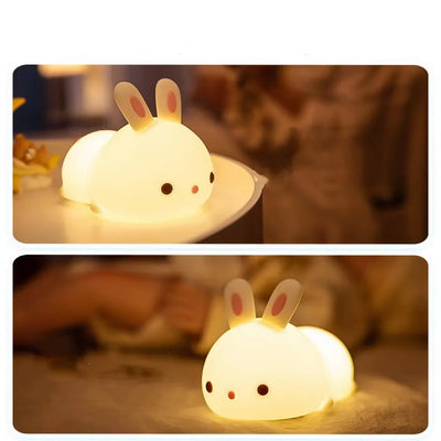 Silicone Bunny Touch Night Light — Colour-Changing, USB Rechargeable