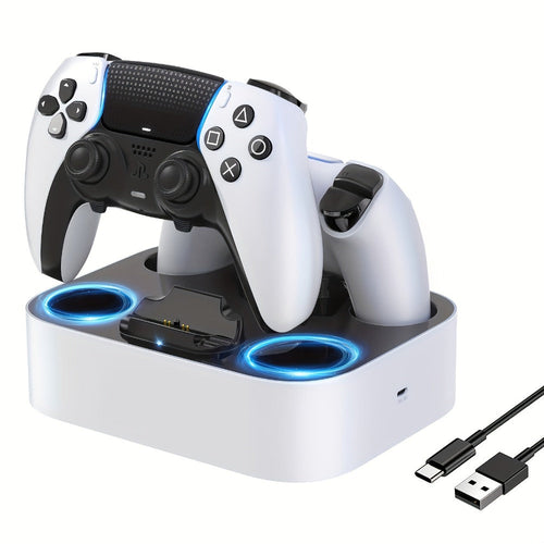 Dual PS5 Controller Charging Station with Smart Protection Chip