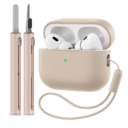 Silicone Case with Cleaning Pen and Carabiner — for AirPods Pro 2
