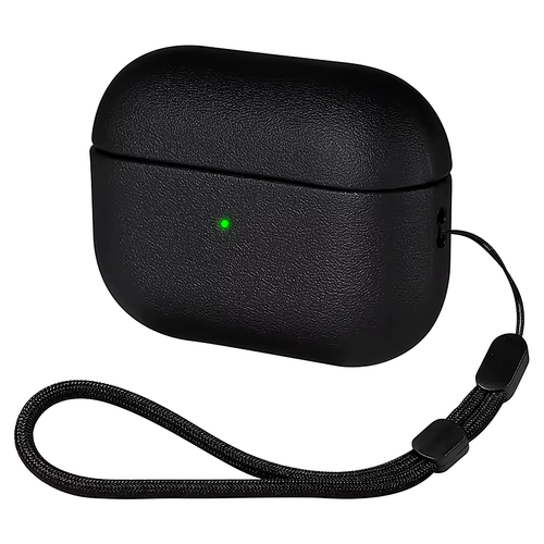 Canordi AirPods Pro 3 Case — Shockproof Leather-Texture Cover with Wrist Strap