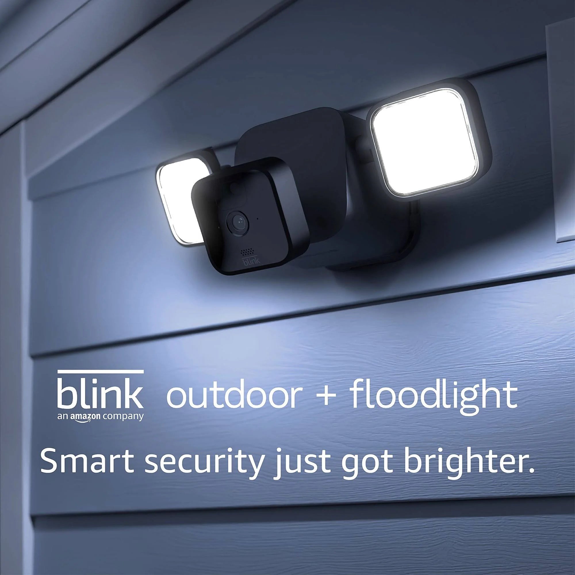 Blink Floodlight Bundle – Système de Sécurité Extérieur avec Caméra 1080p et Projecteur LED 2600 (Nouveau)