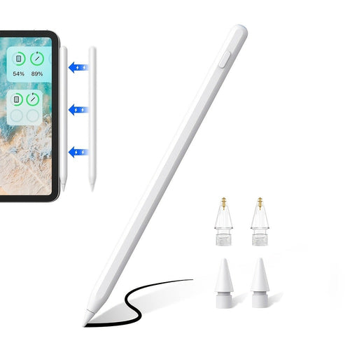 Stylet compatible avec iPad Air 5/4/3, rejet de la paume et recharge magnétique