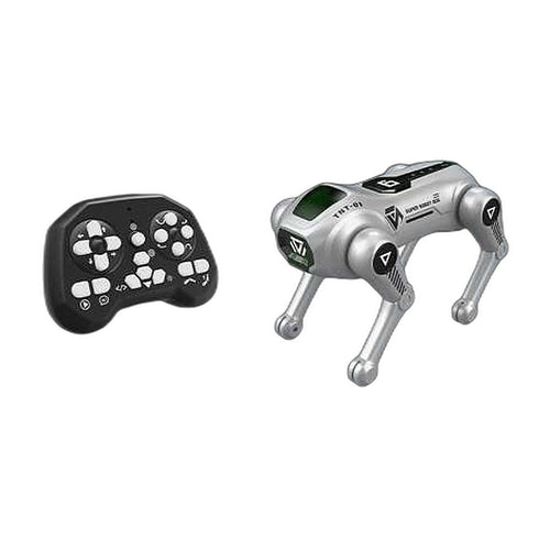 Chien robot quadrupède télécommandé — cascades, look mécanique