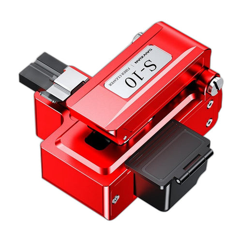 SAIVXIAN S-10 Cliveuse fibre optique — corps alu rouge, lame 48 000 coupes