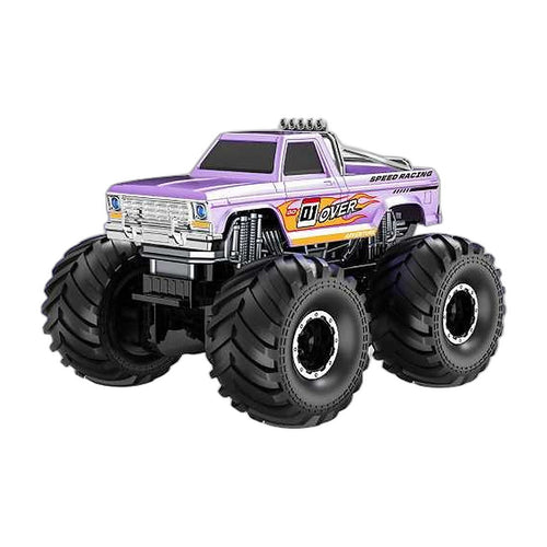 Monster truck amphibie 4x4 télécommandé — pick-up rétro violet
