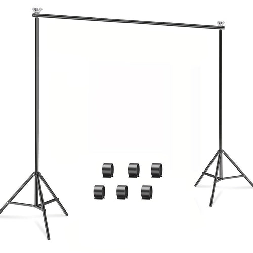 9 x 6.5 ft Rectangular Adjustable Metal Backdrop Stand for Balloon Arches and Events