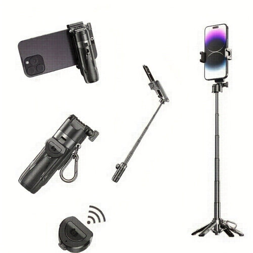 16-Inch Extendable Selfie Stick Tripod with Bluetooth Remote and 360° Mount
