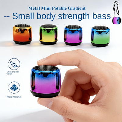 Mini haut-parleur Bluetooth sans fil format pouce, micro intégré, jumelage TWS, son 360°