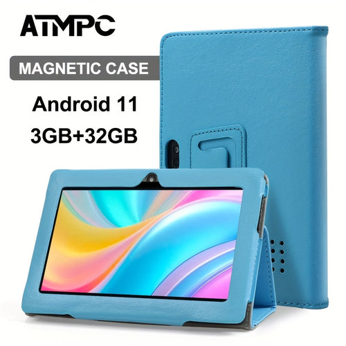 Tablette 7 po Android 11, 3 Go/32 Go, écran IPS HD et étui magnétique