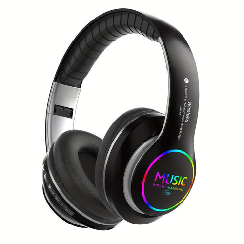 Foldable Wireless Headphones, Deep Bass, Mic, 3.5 mm Wired Mode, USB-C