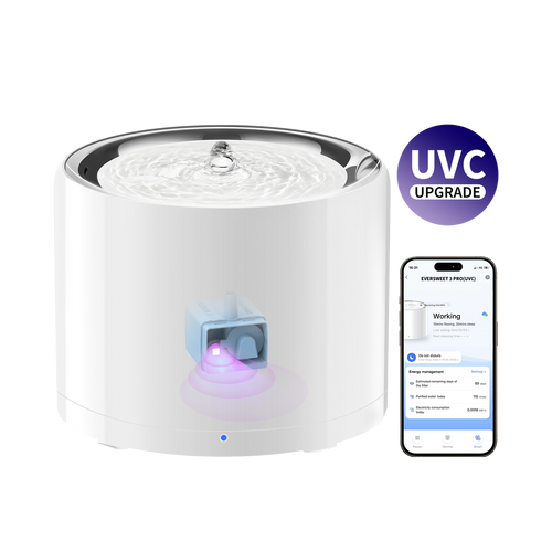 PETKIT EverSweet 3 Pro UVC — fontaine à eau à pompe sans fil, 1,6 L