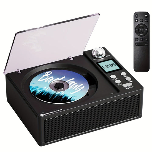 Lecteur CD avec haut-parleurs Bluetooth, radio FM, USB, AUX, écran DEL et télécommande