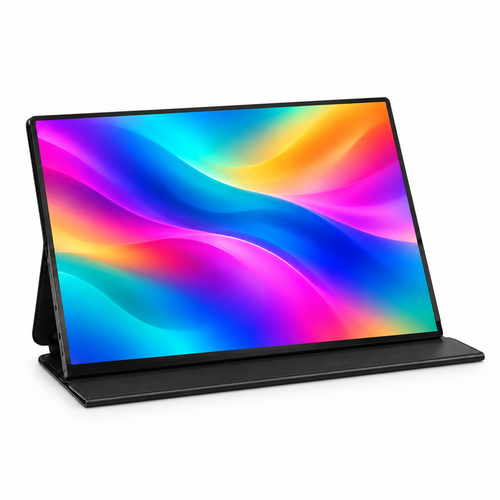 15.6" Full HD touchscreen portable monitor — USB-C and HDMI, folding stand