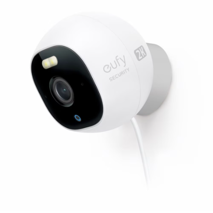 Eufy T8441121 Cam Pro - Caméra de sécurité 2K intérieure/extérieure avec projecteur - Blanche